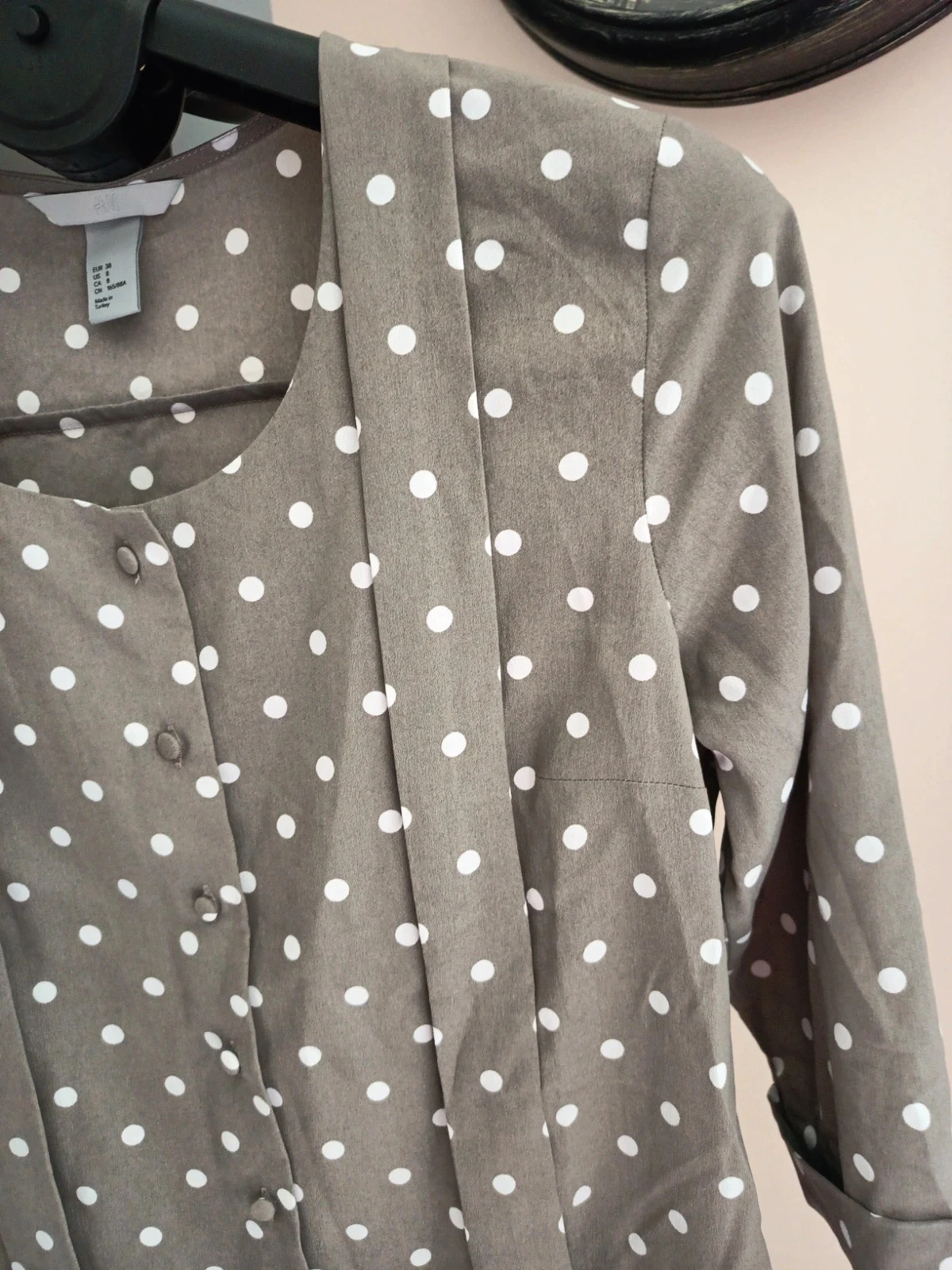 Grijze polka dot blouse H&M – photo 5